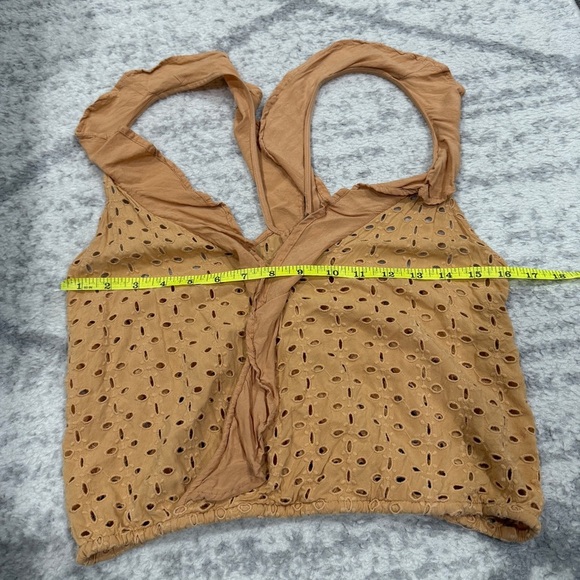 Free People Maeve Ruffle V-neck Eyelet Tank Top - Picture 7 of 8